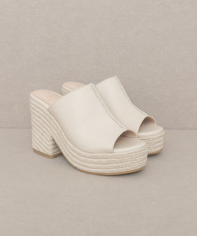 Espadrille Platform Slide