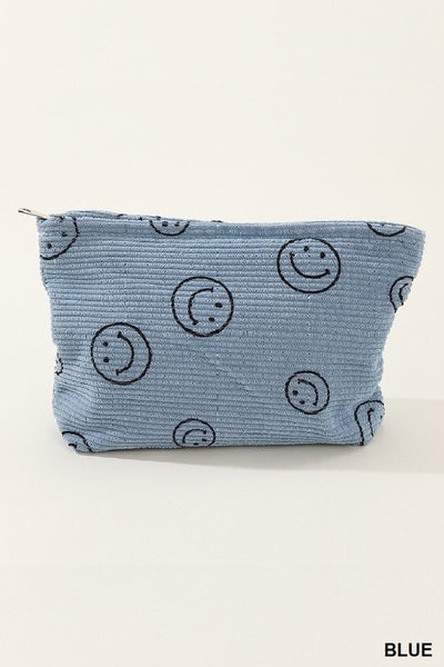 Zenana Corduroy Smile Clutch Bag