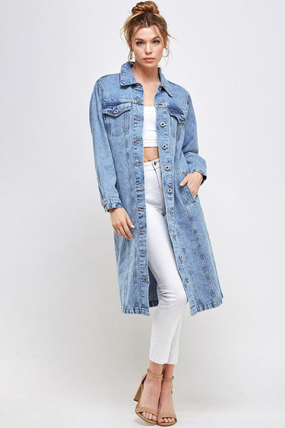 WHITE NON-STRETCH THIRD QUARTER DENIM JACKET