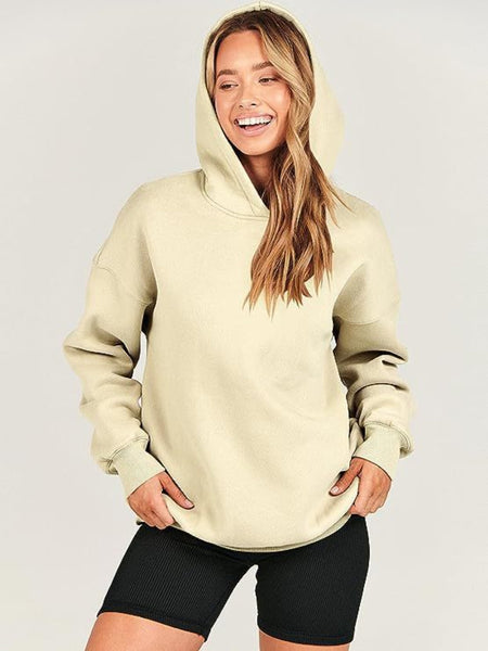 Dropped Shoulder Long Sleeve Hoodie