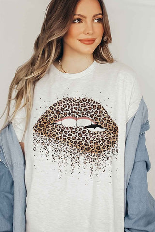 LEOPARD LIPS VALENTINE GRAPHIC TEE