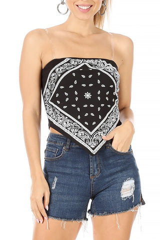 Paisley print, bandana top