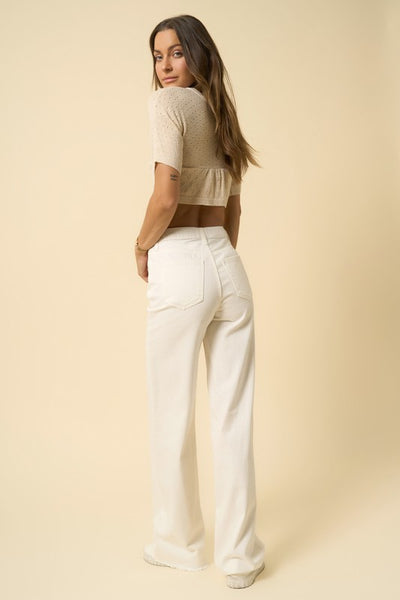 HIGH RISE WIDE LEG JEANS