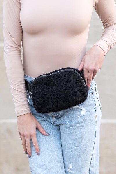 Lola Boucle Sherpa Sling/Belt Bag