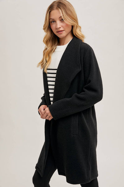 OPEN FRONT KNIT COAT JACKET