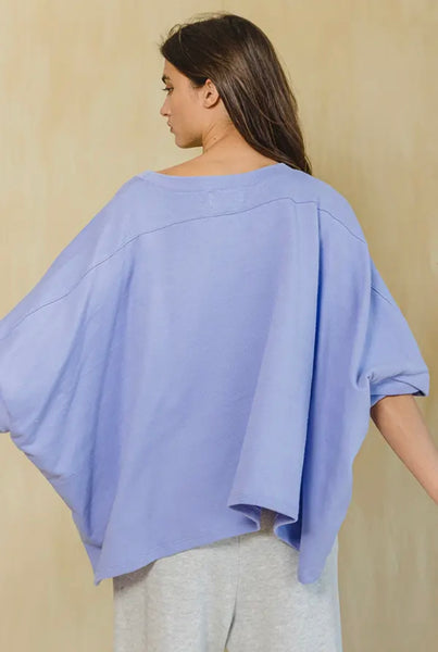 Solid French Terry Semi Crop Top