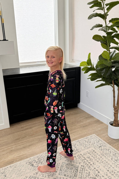 PREORDER: Matching Halloween Jogger Pajama Set in Four Prints