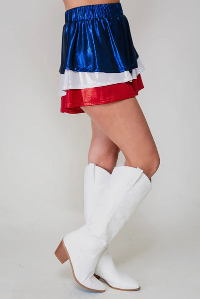 Red White and Blue 4th of July Skort