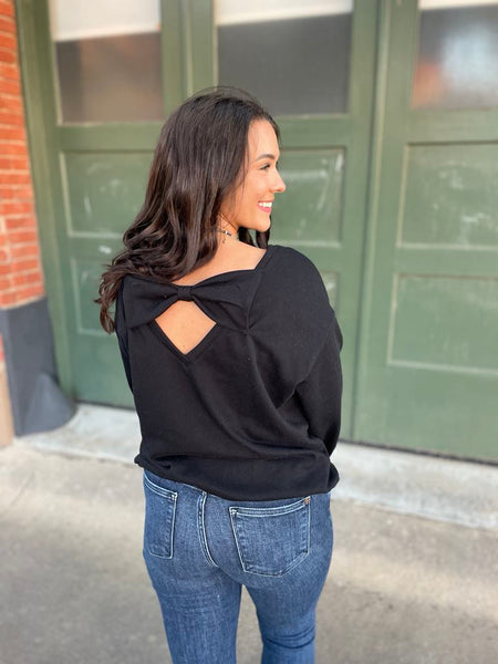 PREORDER: Bow Back Sweatshirt in Three Colors