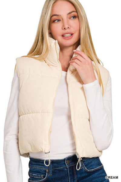 Puffer Cropped Vest