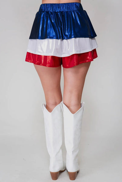 Red White and Blue 4th of July Skort