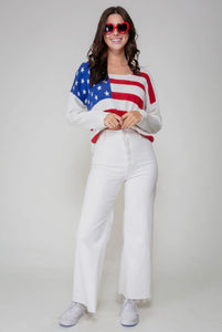 USA Flag Light Weight Sweater