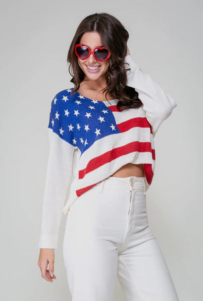 USA Flag Light Weight Sweater