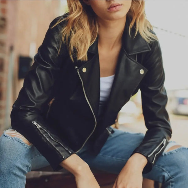 Faux Leather Biker Jacket