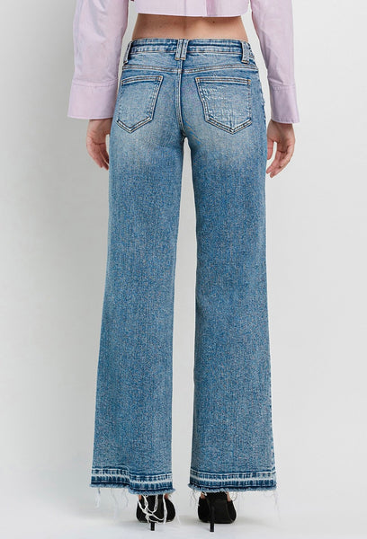 TUMMY CONTROL HIGH RISE WIDE LEG JEANS