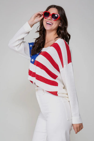 USA Flag Light Weight Sweater