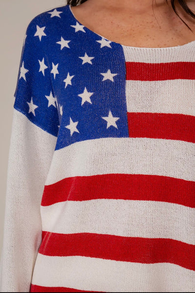 USA Flag Light Weight Sweater