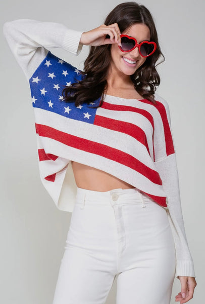 USA Flag Light Weight Sweater