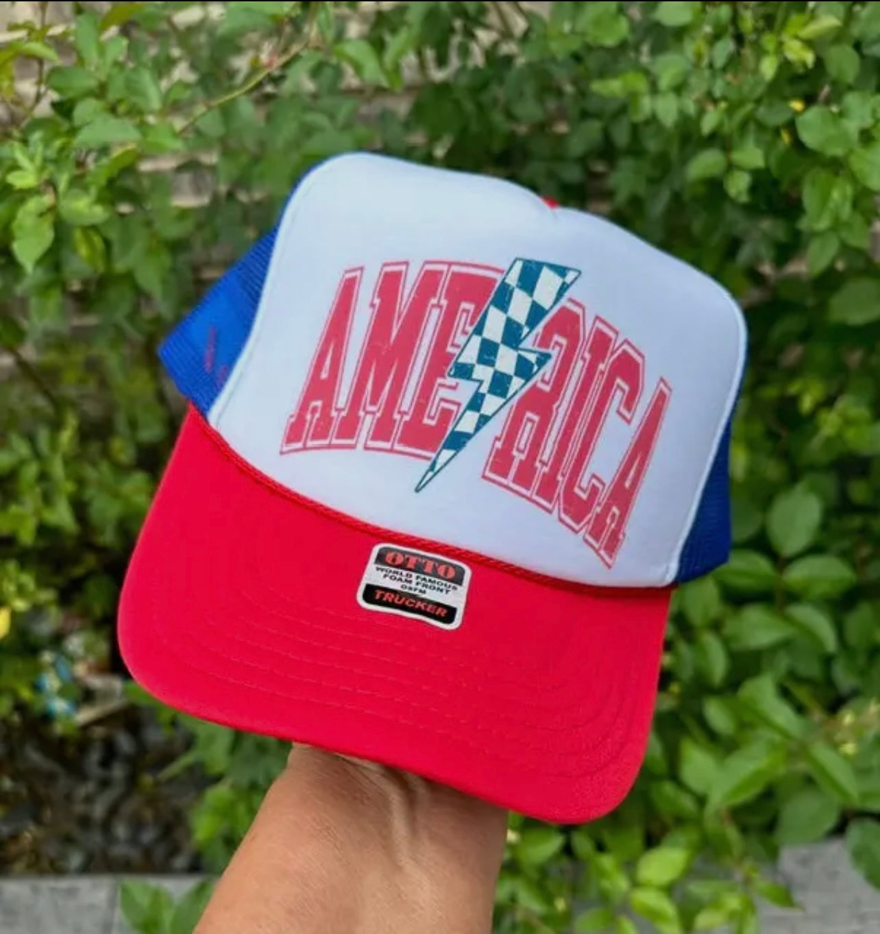 America Bolt  Printed Trucker Hat