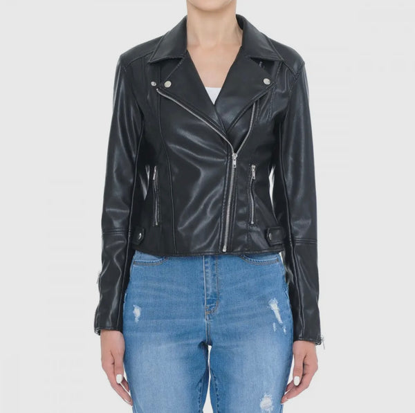 Faux Leather Biker Jacket