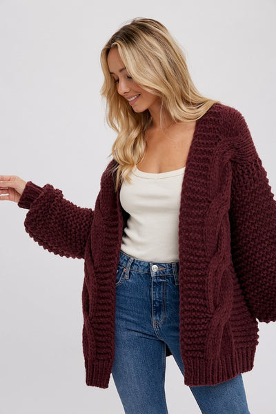 CHUNKY CABLE CARDIGAN