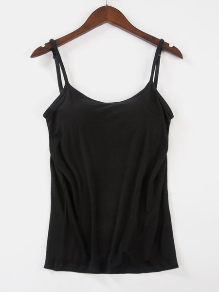 Scoop Neck Adjustable Strap Cami