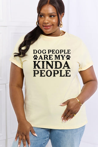 Simply Love Full Size DOG PEOPLE ARE MY KINDA PEOPLE Graphic Cotton Tee