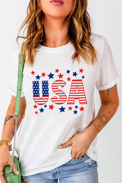 USA Star and Stripe Graphic Tee