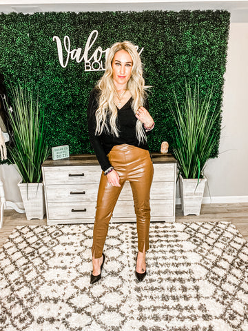 FAUX LEATHER PANTS